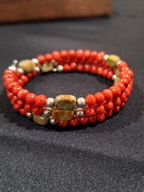 Michal Golan (Michael Golan) Coral Style Beaded Wrap Bracelet
